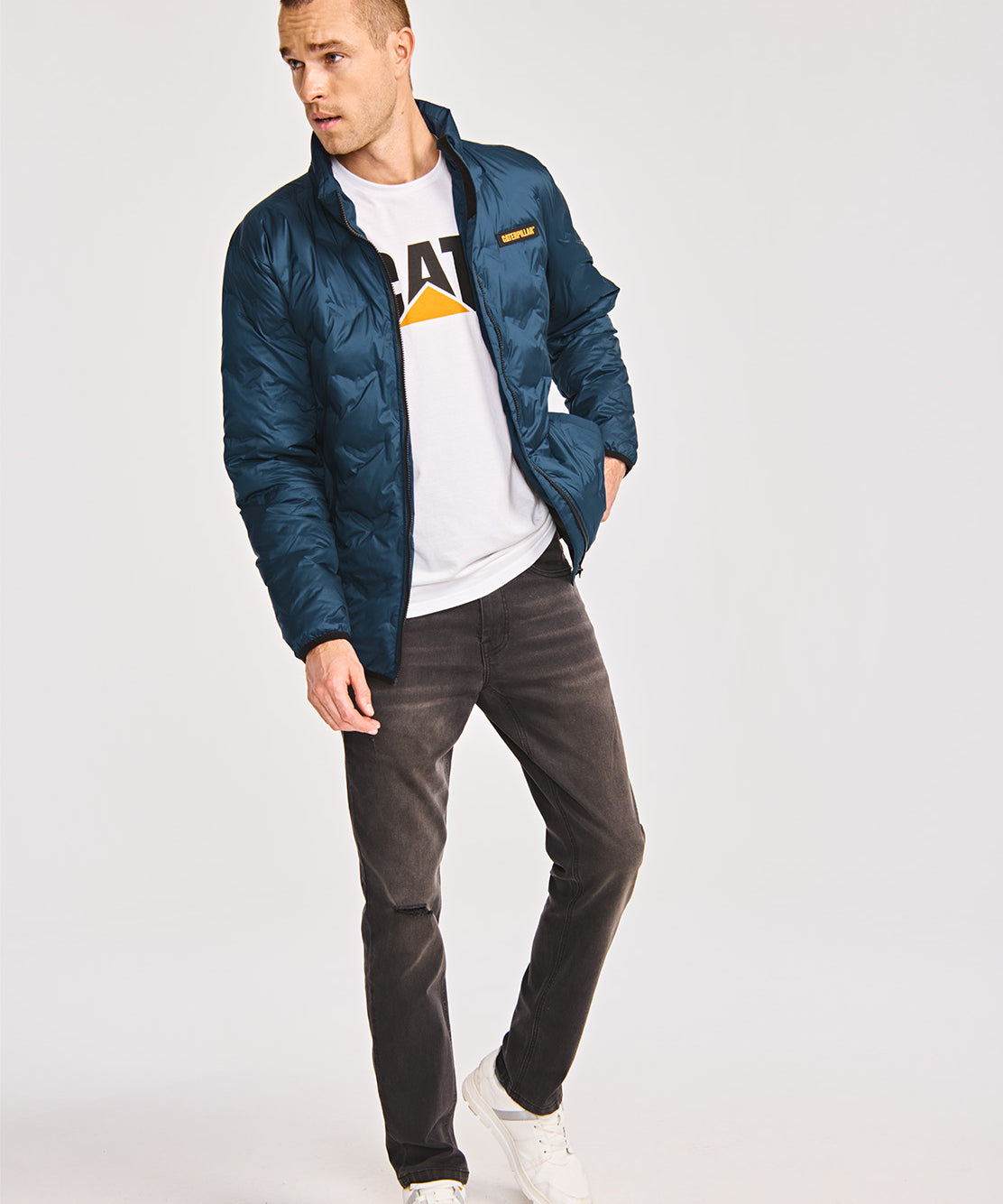 Chaqueta Bonded Medium Weight Hombre Color Azul-1