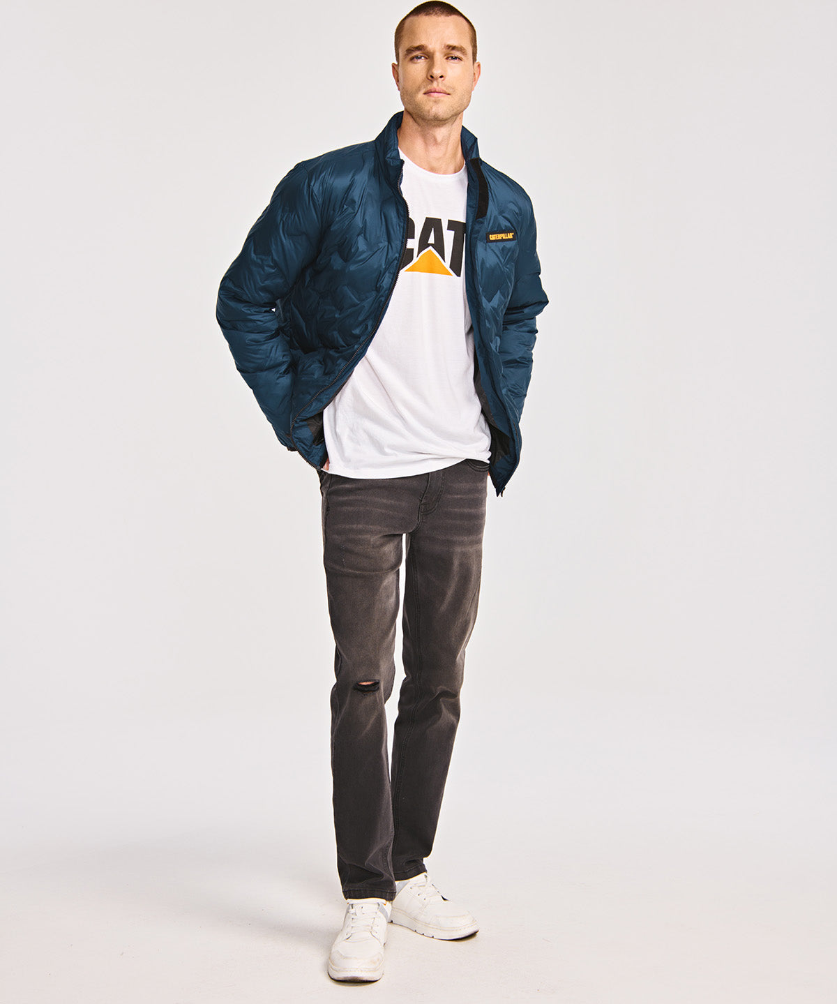 Chaqueta Bonded Medium Weight Hombre Color Azul-2
