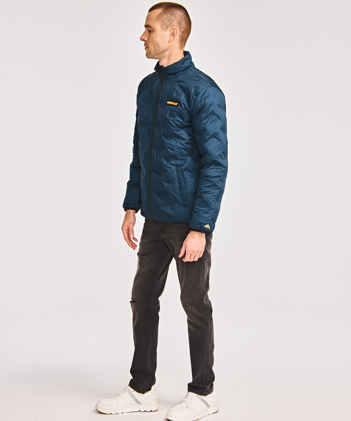 Chaqueta Bonded Medium Weight Hombre Color Azul-3