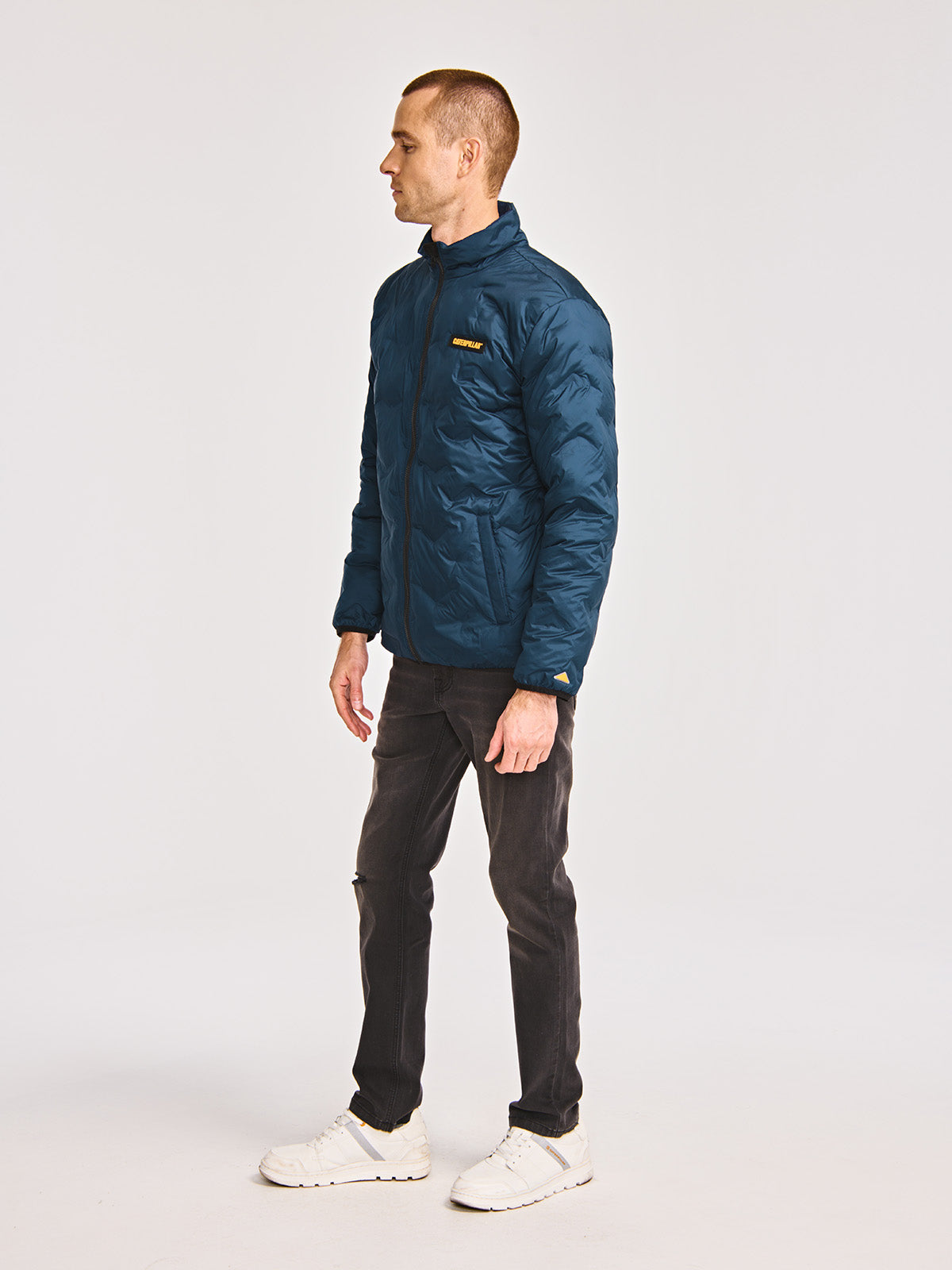 Chaqueta Bonded Medium Weight Hombre Color Azul-3