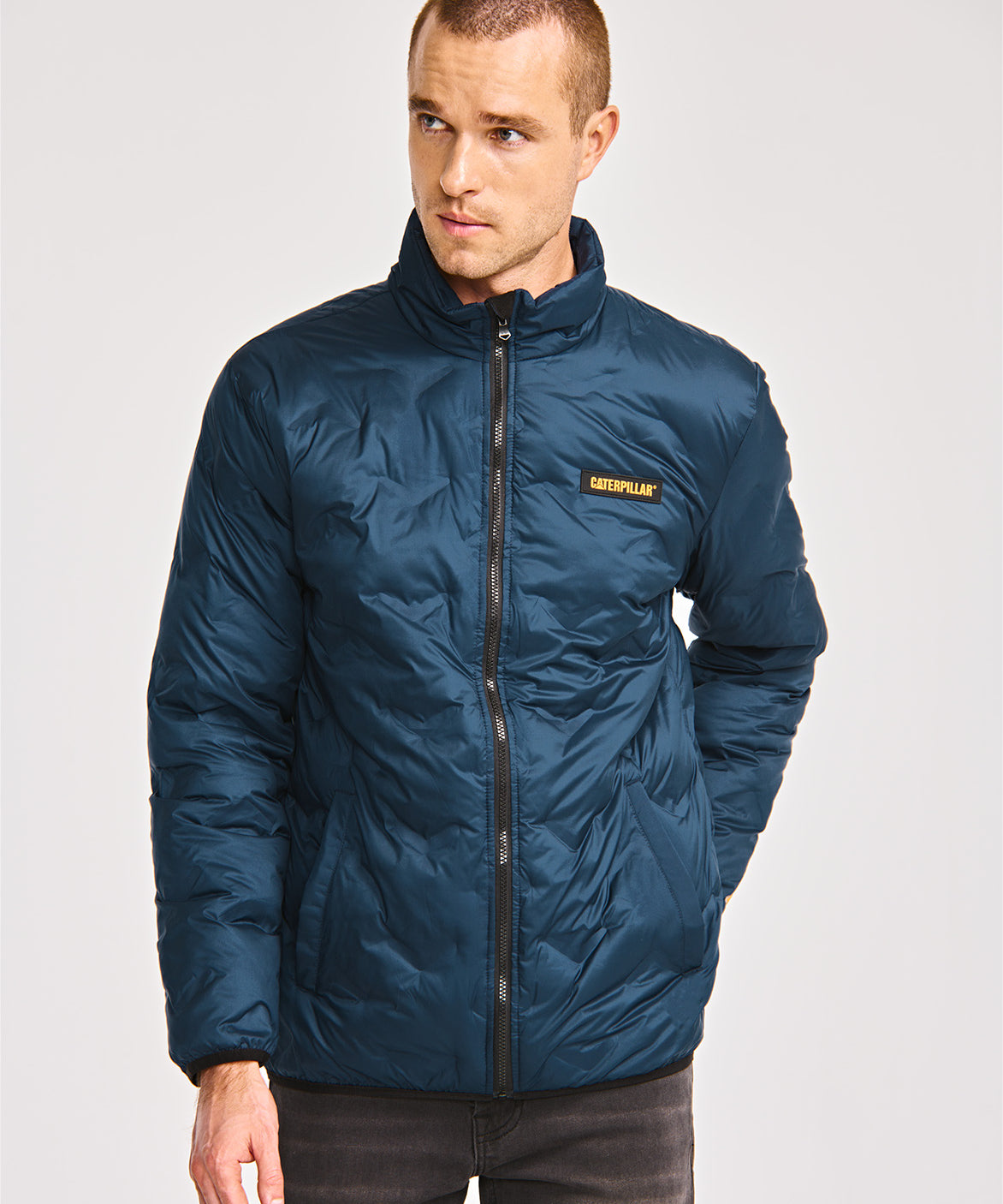 Chaqueta Bonded Medium Weight Hombre Color Azul-5