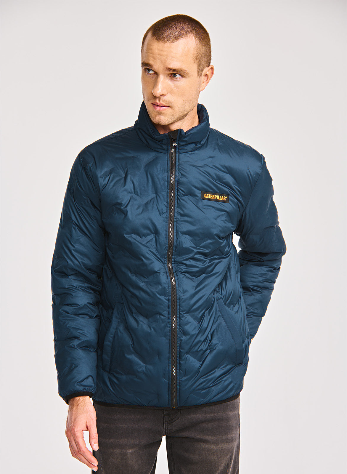 Chaqueta Bonded Medium Weight Hombre Color Azul-5