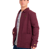 Chaqueta Quilted Flannel Snap Para Hombre Color Morado-2