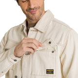 Chaqueta Denim Work  Para Hombre Color Beige-4