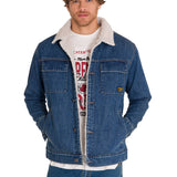 Chaqueta Denim Sherpa Lined Unisex Color Azul-1