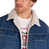 Chaqueta Denim Sherpa Lined Unisex Color Azul-4