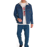 Chaqueta Denim Sherpa Lined Unisex Color Azul-5