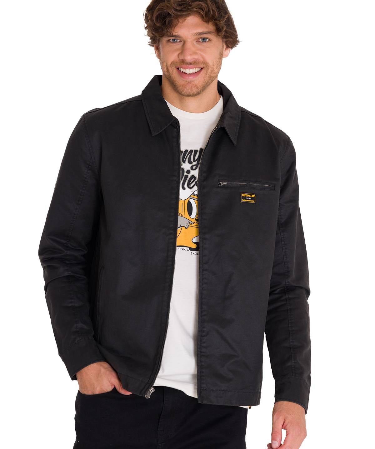 Chaqueta Waxed Chore Para Hombre Color Negro-1