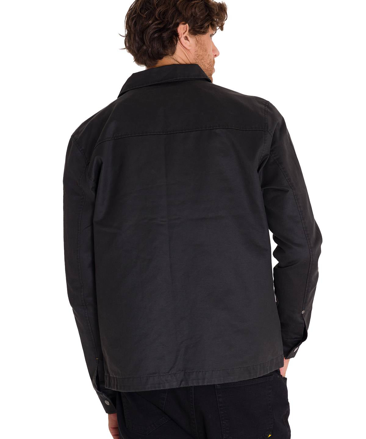 Chaqueta Waxed Chore Para Hombre Color Negro-3