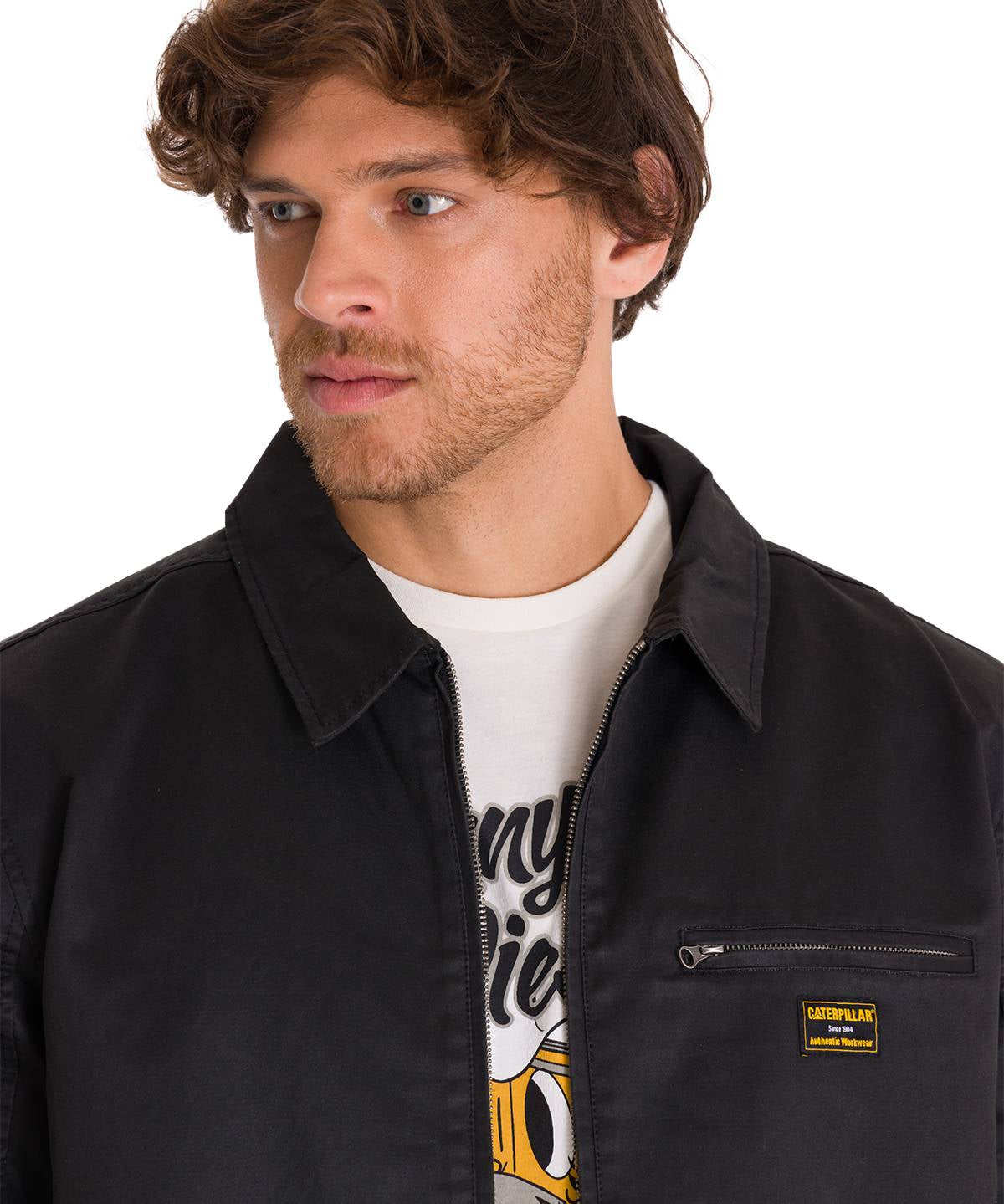 Chaqueta Waxed Chore Para Hombre Color Negro-4