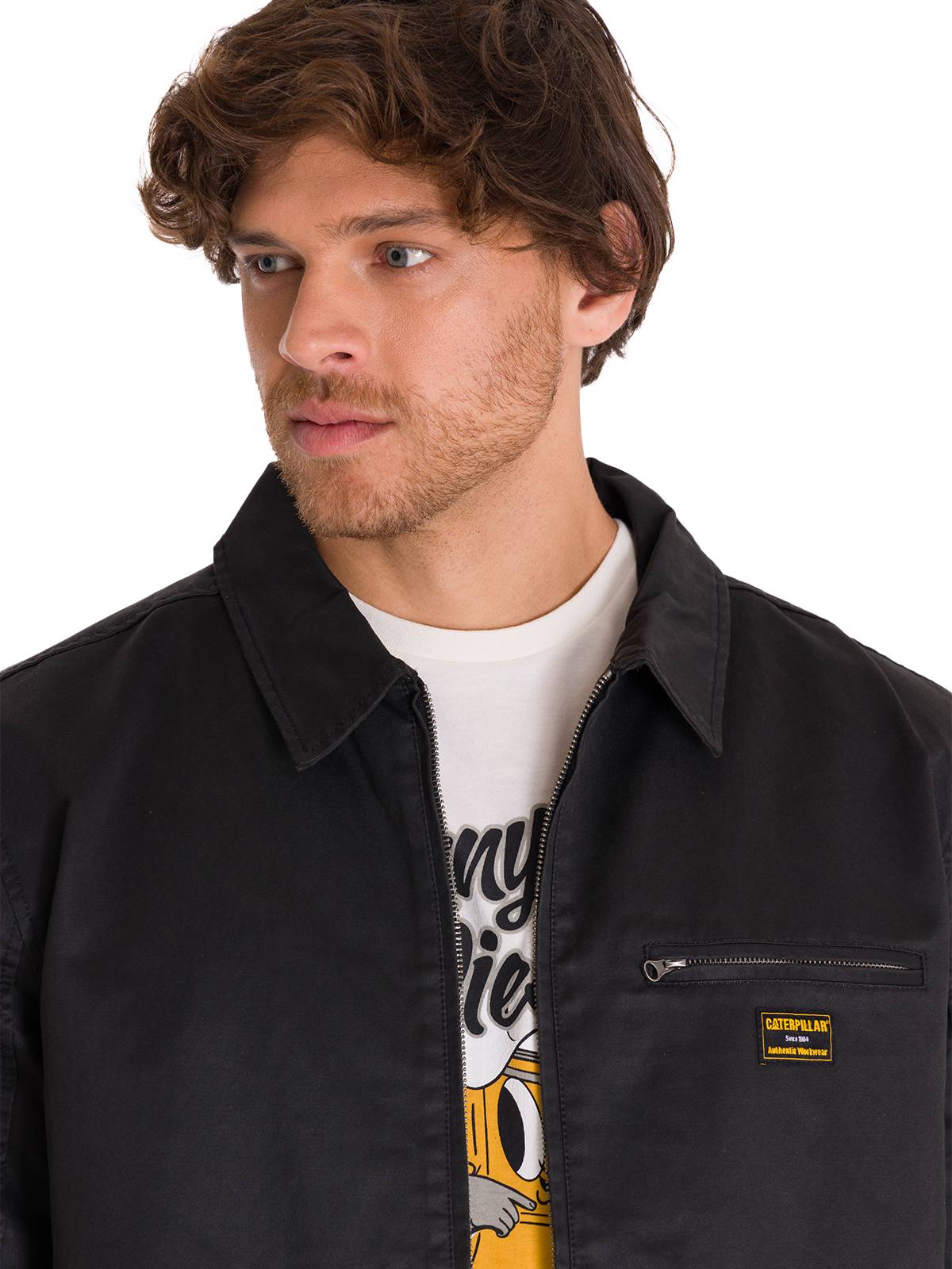 Chaqueta Waxed Chore Para Hombre Color Negro-4