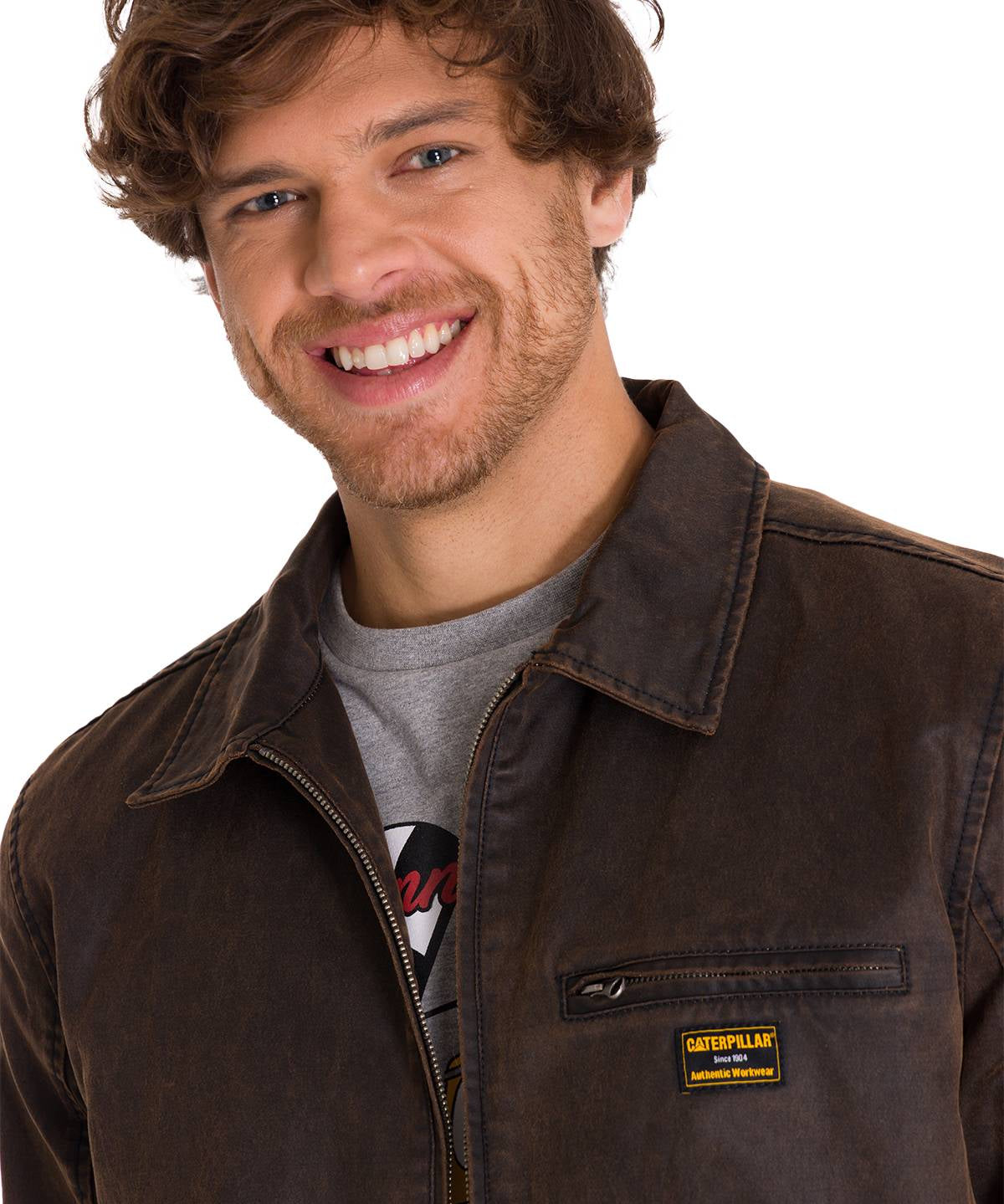 Chaqueta Waxed Chore Para Hombre Color Café-4