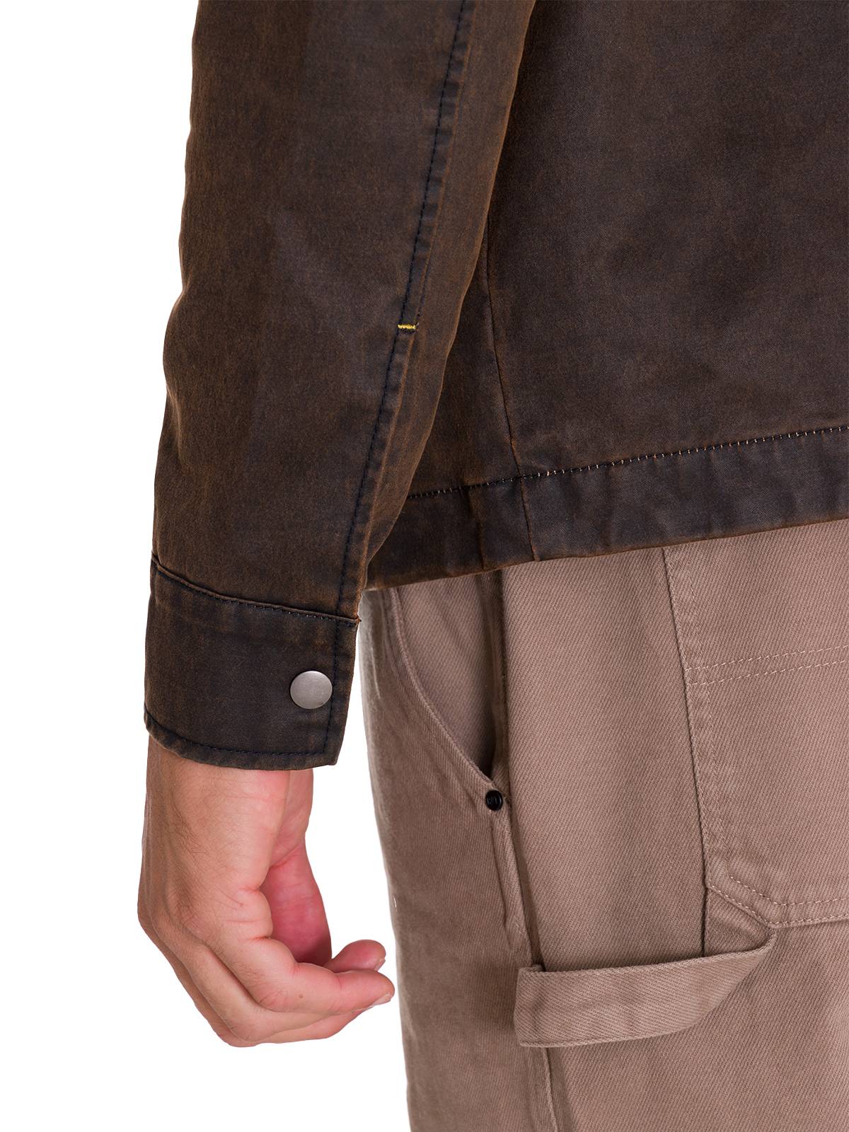 Chaqueta Waxed Chore Para Hombre Color Café-5