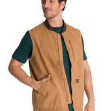 Chaleco Utility Unlined Zip Para Hombre Color Café-1