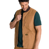 Chaleco Utility Unlined Zip Para Hombre Color Café-2