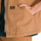 Chaleco Utility Unlined Zip Para Hombre Color Café-5