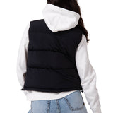 Chaleco Cropped Puffer Vest Mujer Color Negro-2