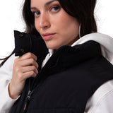Chaleco Cropped Puffer Vest Mujer Color Negro-3