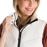 Chaleco  Cropped Puffer Vest Para Mujer Color Blanco-4