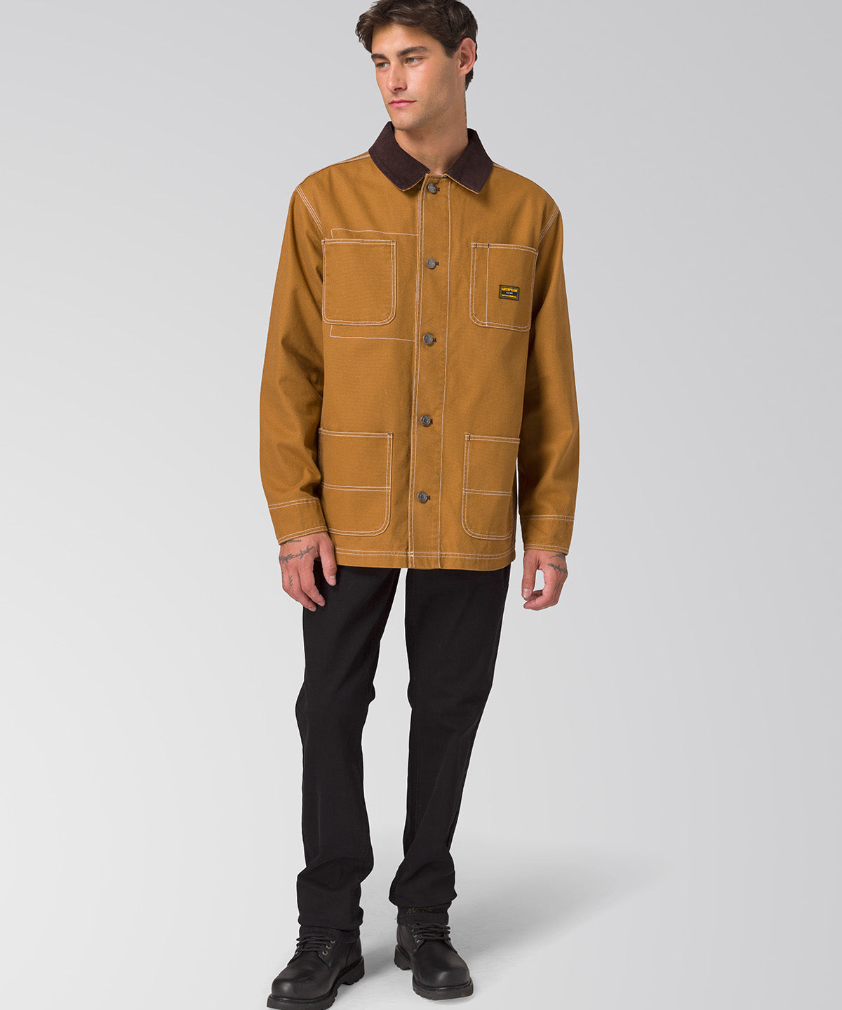 Chaqueta Canvas Chore Hombre Color Café-1