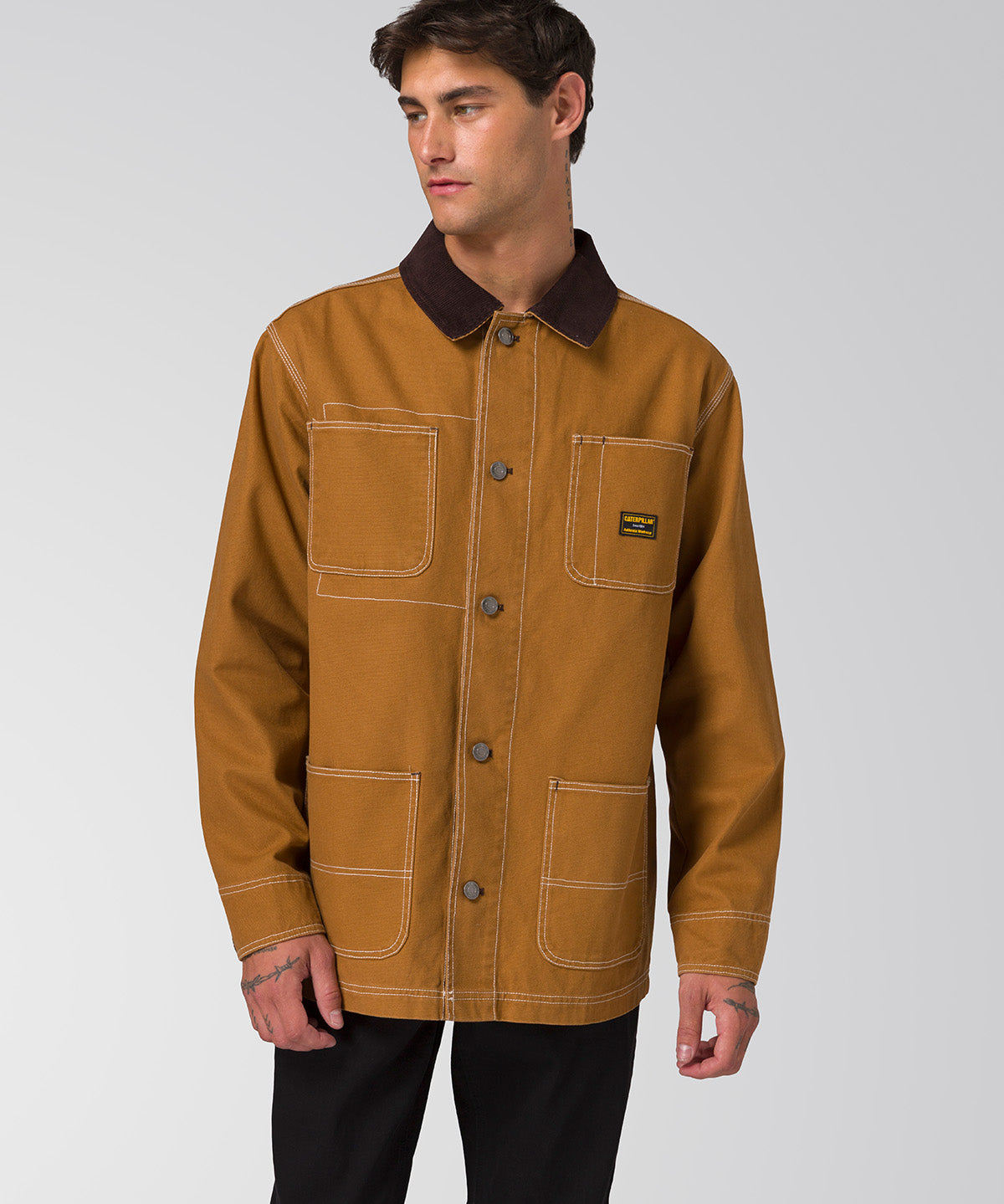 Chaqueta Canvas Chore Hombre Color Café-2