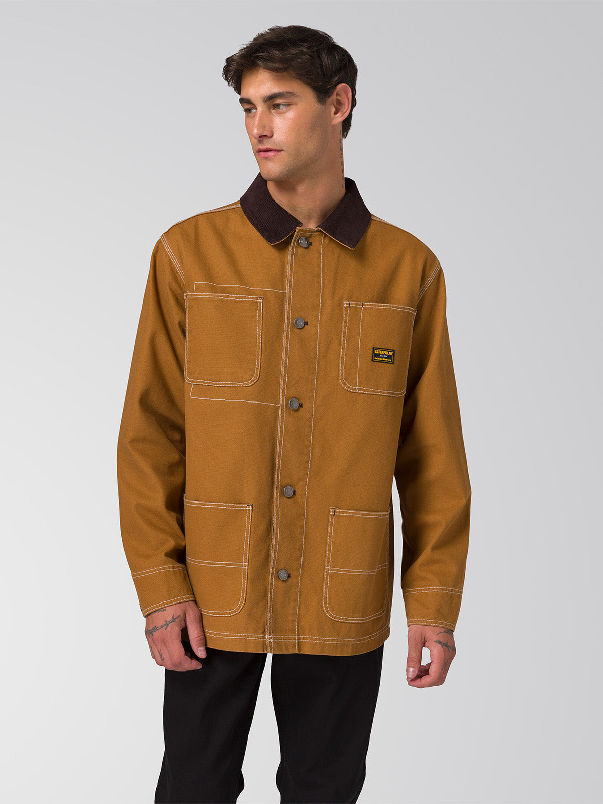 Chaqueta Canvas Chore Hombre Color Café-2