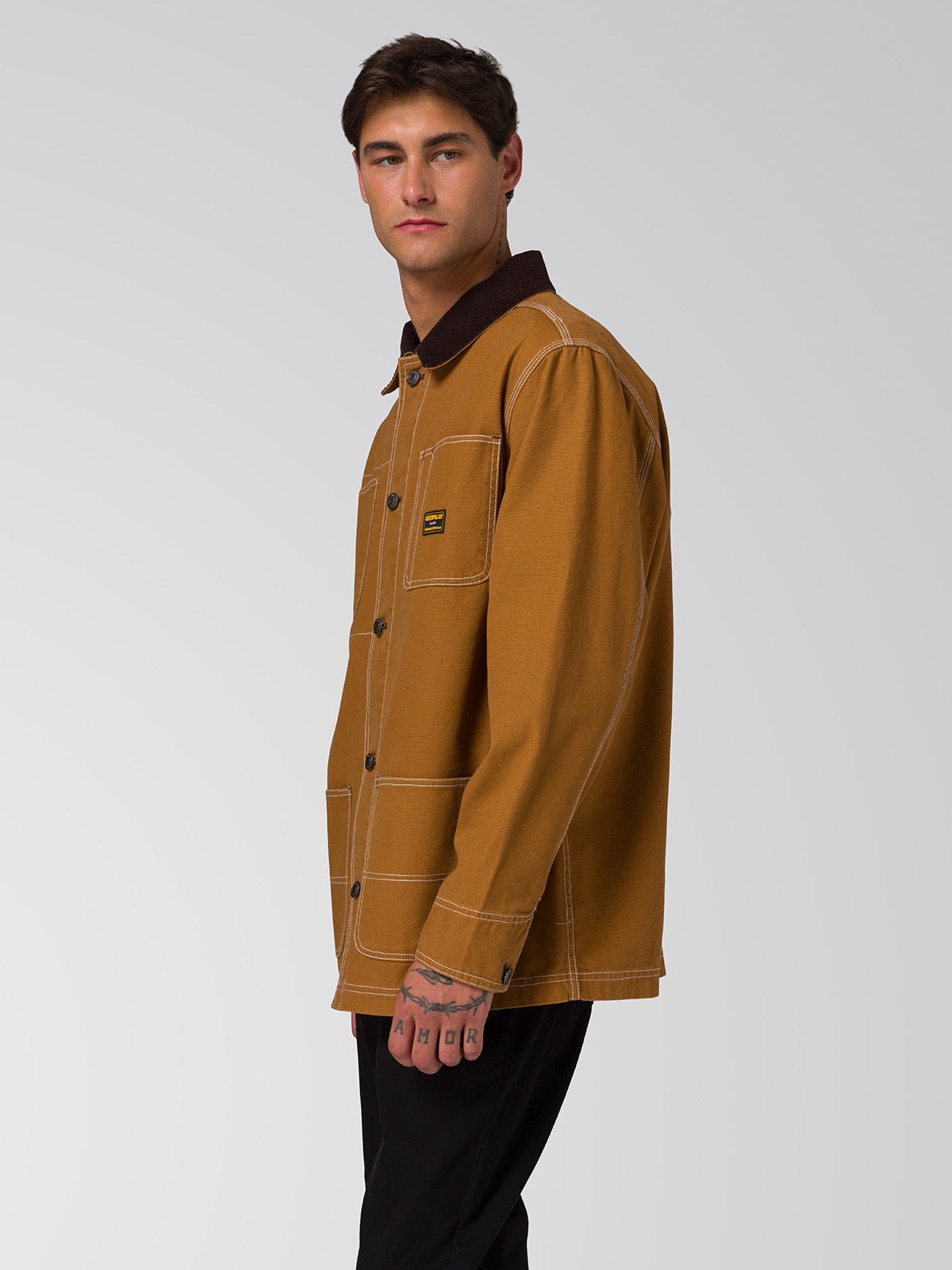 Chaqueta Canvas Chore Hombre Color Café-3