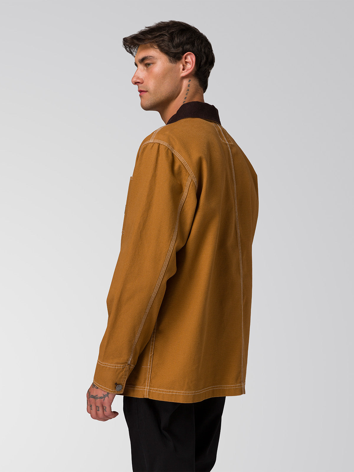 Chaqueta Canvas Chore Hombre Color Café-4