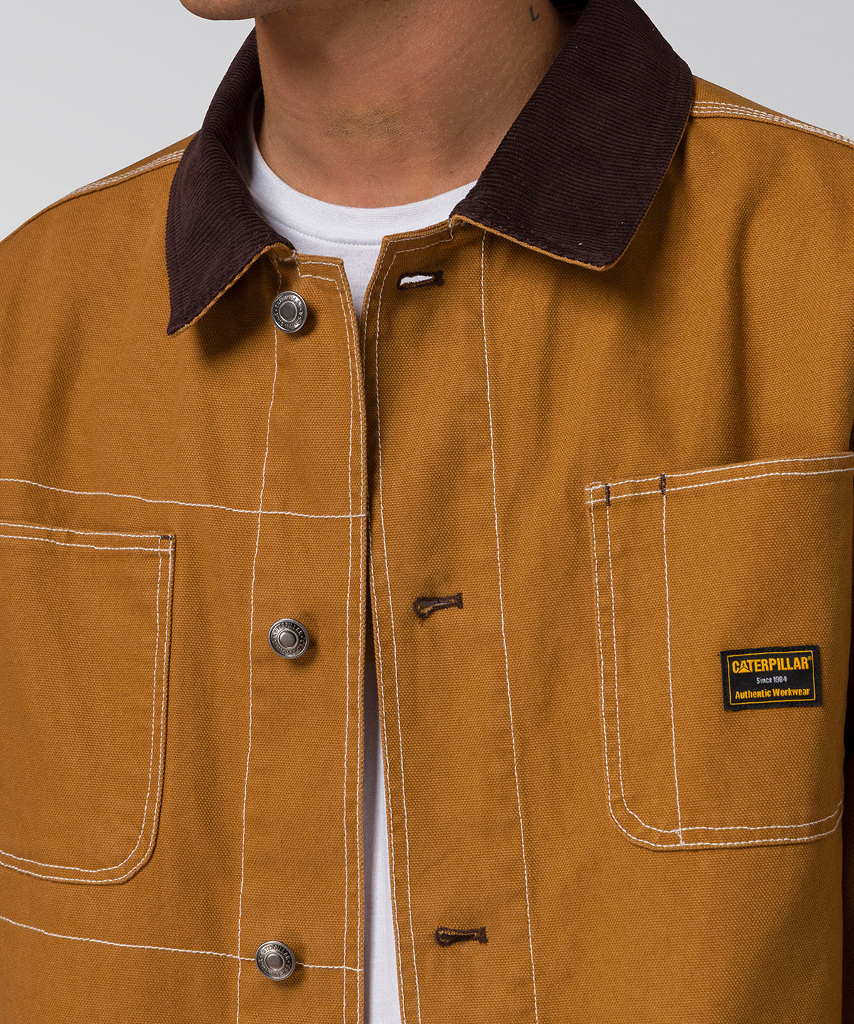 Chaqueta Canvas Chore Hombre Color Café-7