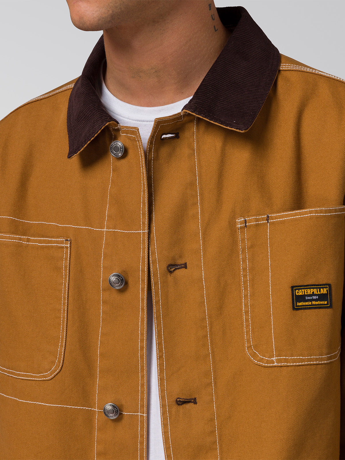 Chaqueta Canvas Chore Hombre Color Café-7