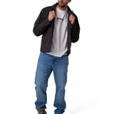 Chaqueta Canvas Flannel Lined Hombre Color Negro-4