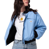 Chaqueta Nylon Bomber Jacke Mujer Color Celeste-1