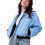 Chaqueta Nylon Bomber Jacke Mujer Color Celeste-2