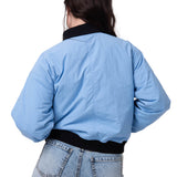 Chaqueta Nylon Bomber Jacke Mujer Color Celeste-3