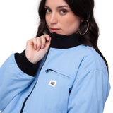 Chaqueta Nylon Bomber Jacke Mujer Color Celeste-4