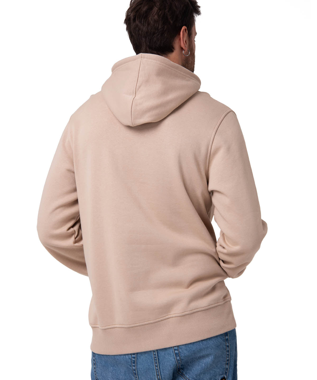 Saco Fleece Cat Logo Pull Hombre Color Beige-3