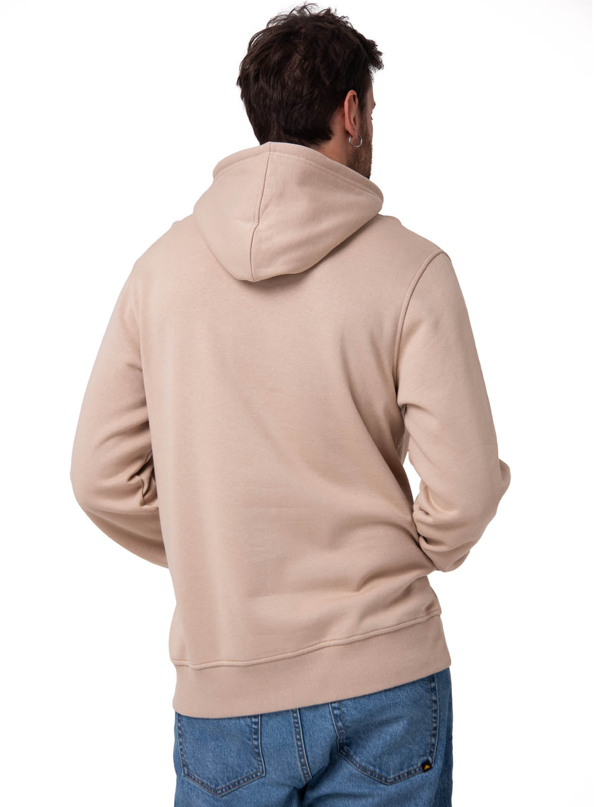 Saco Fleece Cat Logo Pull Hombre Color Beige-3