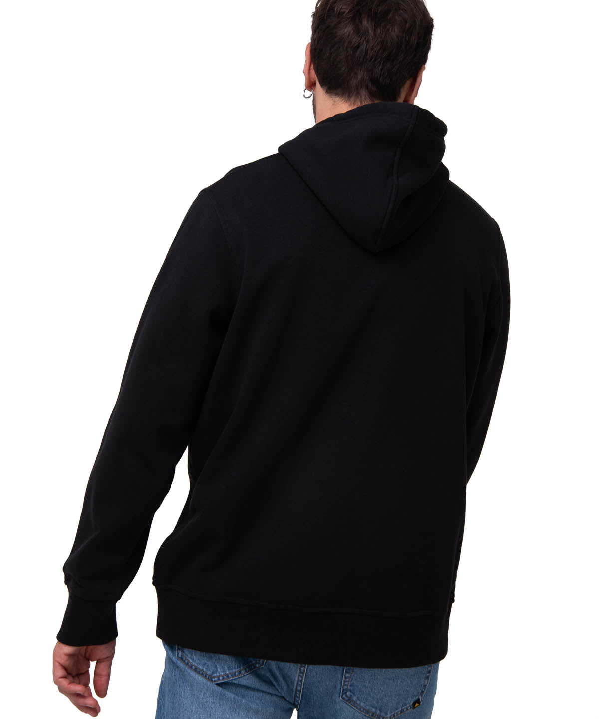 Sacos  Fleece Cat Logo Pull Para Hombre Color Negro-3