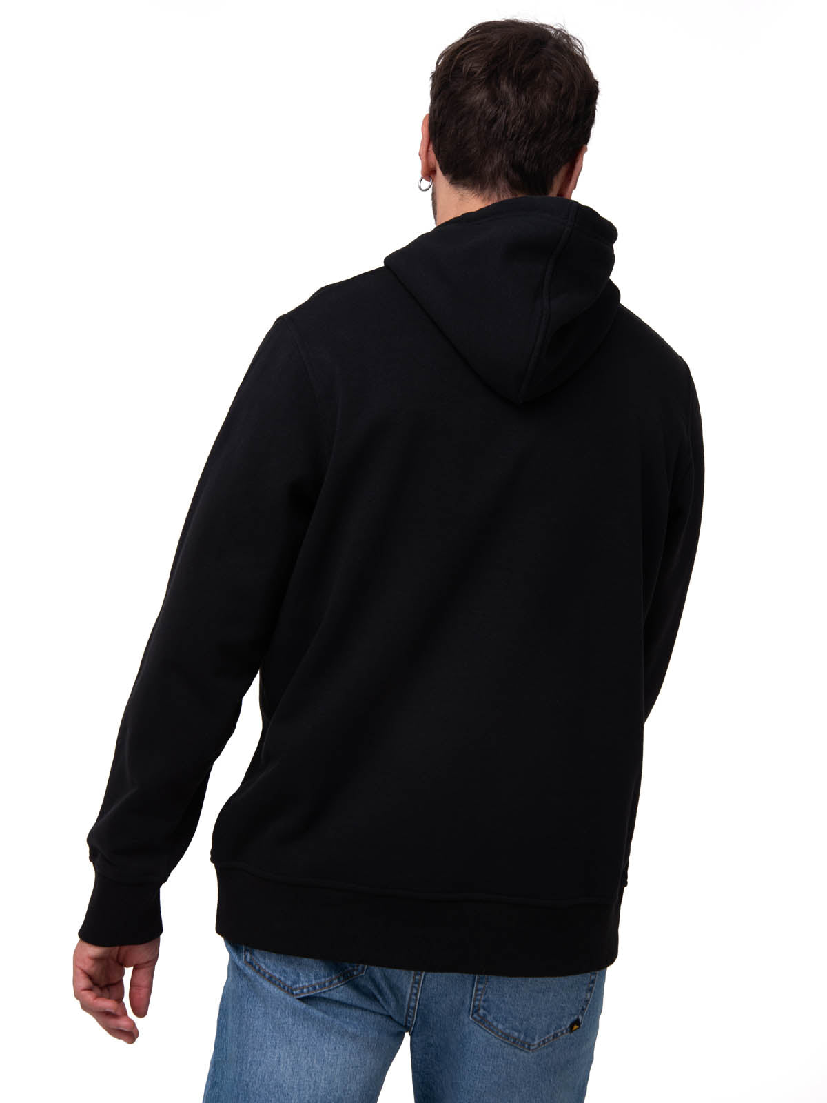 Sacos  Fleece Cat Logo Pull Para Hombre Color Negro-3