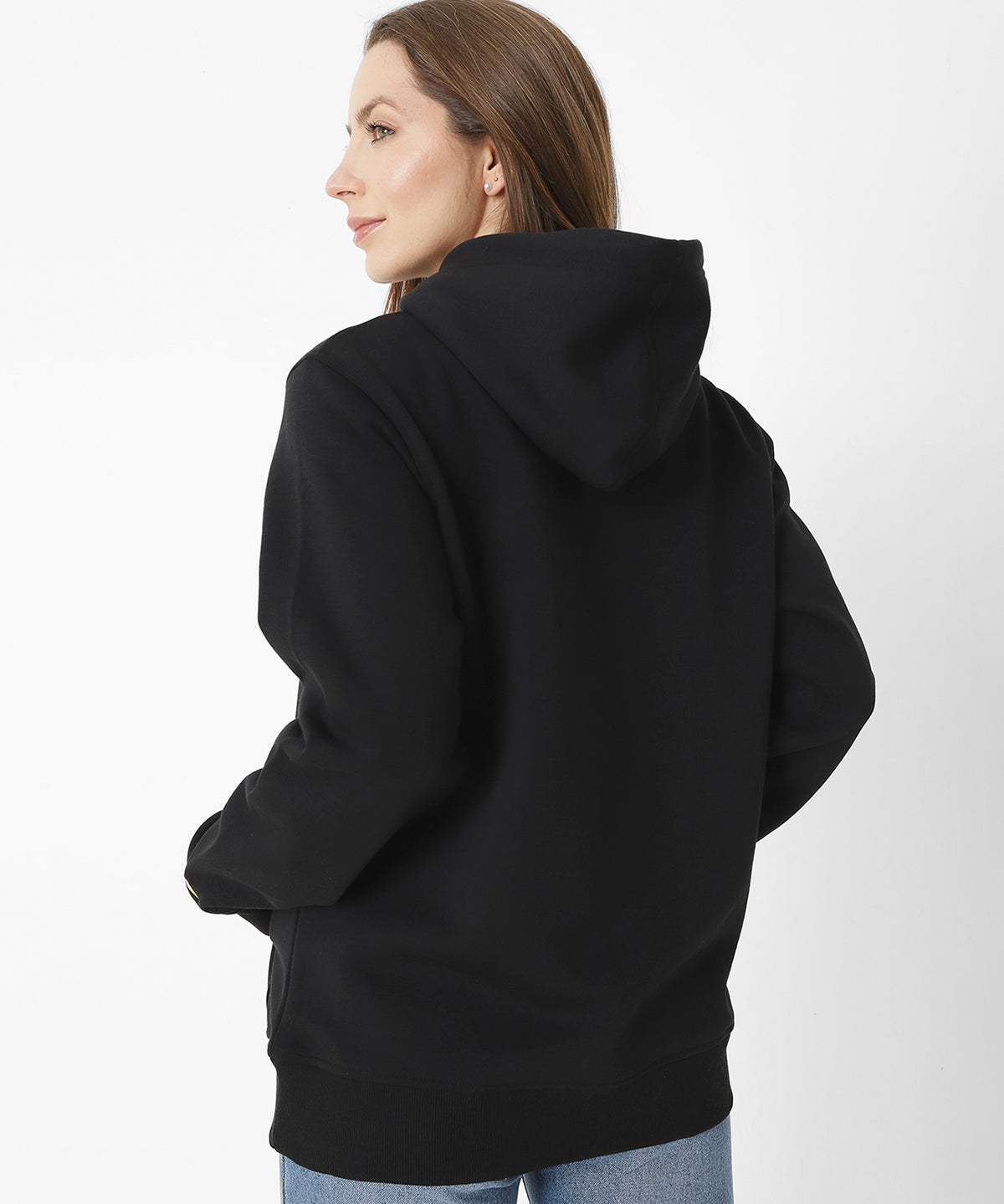 Sacos  Fleece Cat Logo Pull Para Hombre Color Negro-5