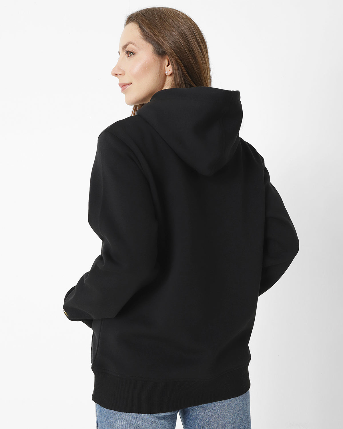 Sacos  Fleece Cat Logo Pull Para Hombre Color Negro-5