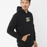 Sacos  Fleece Cat Logo Pull Para Hombre Color Negro-6