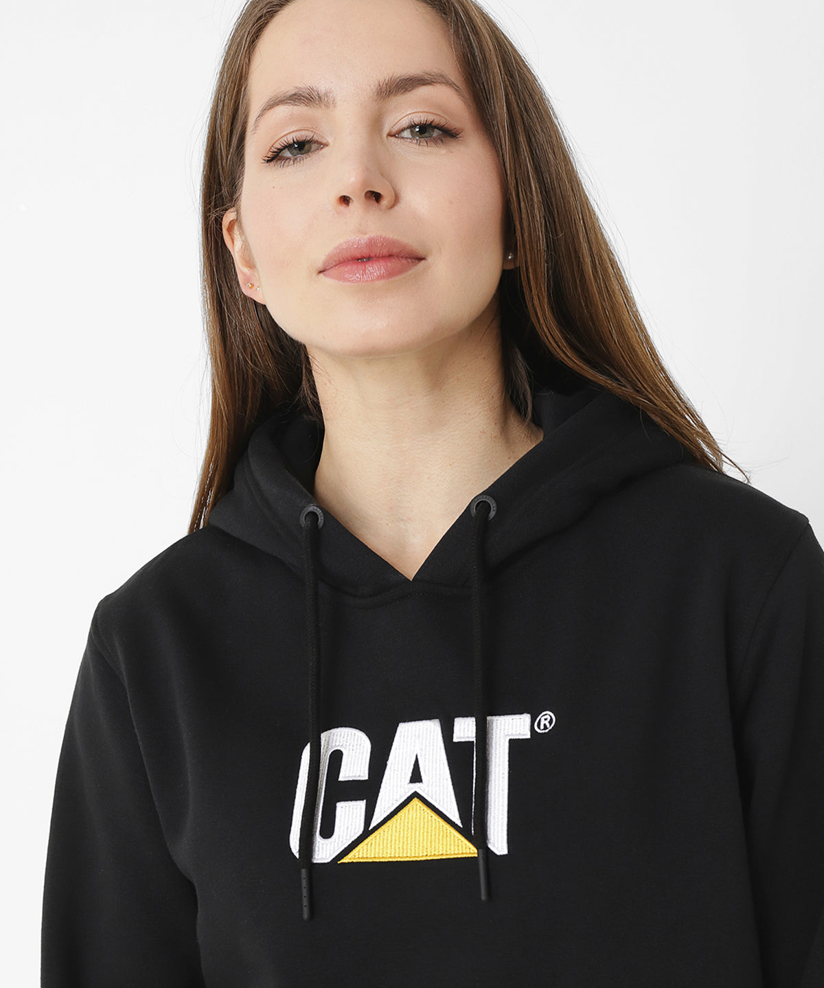 Sacos  Fleece Cat Logo Pull Para Hombre Color Negro-9