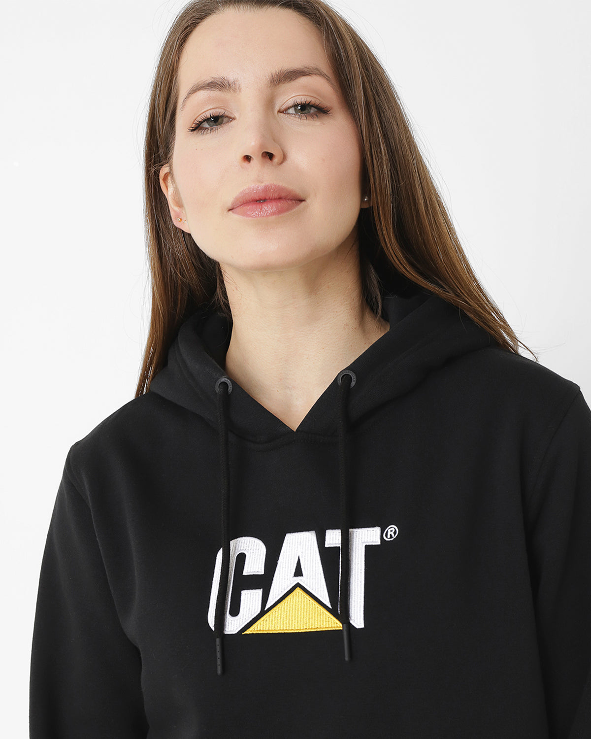 Sacos  Fleece Cat Logo Pull Para Hombre Color Negro-9