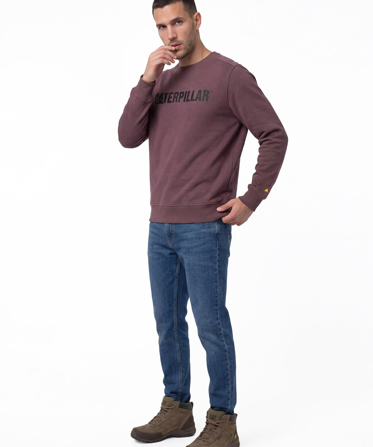 Saco Caterpillar Logo Cre Hombre Color Rojo-3