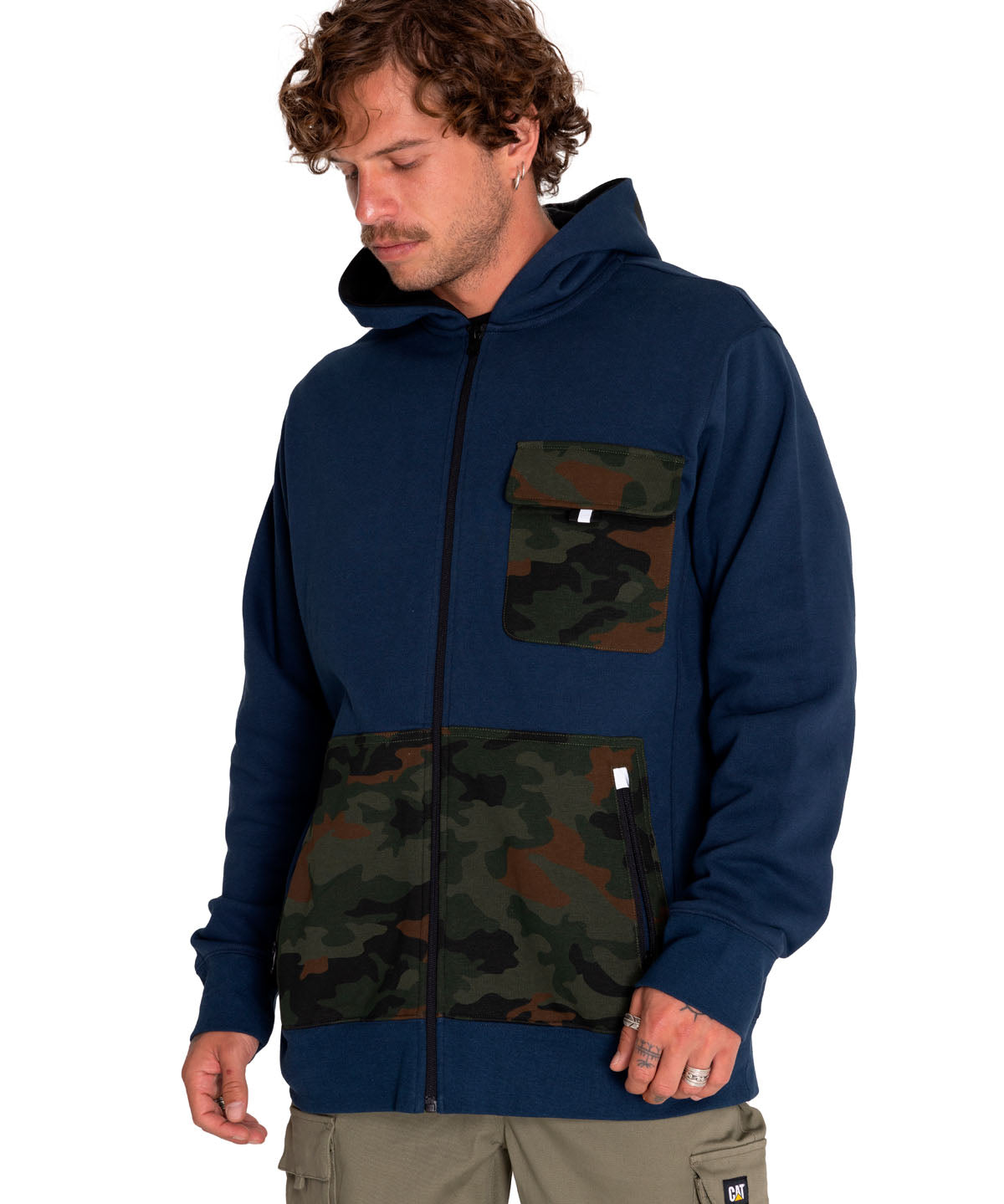 Saco Utility Hood Banner Para Hombre Color Azul-1