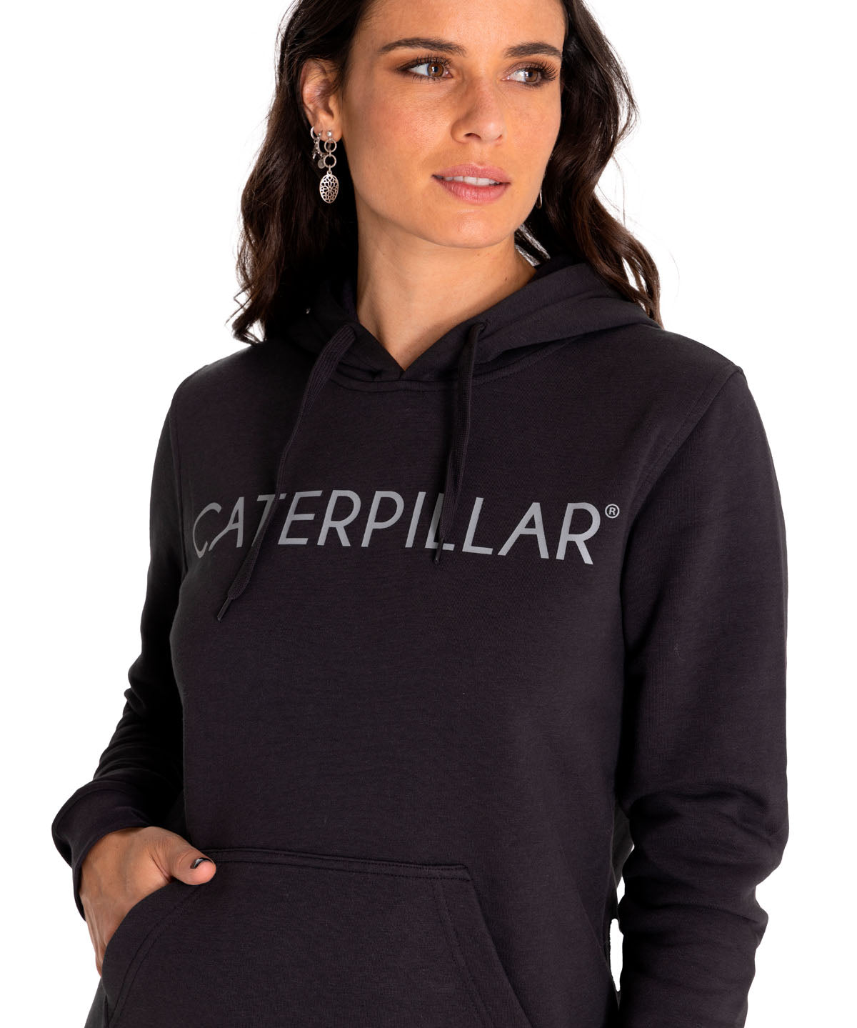 Saco Fleece Caterpillar P Para Mujer Color Negro-4