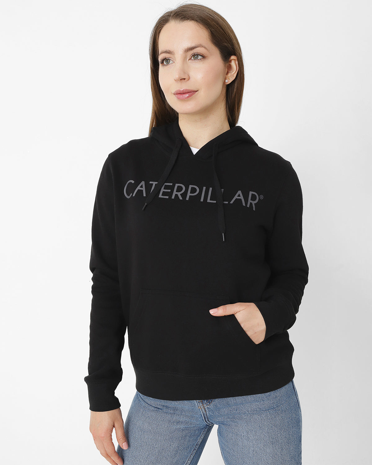 Saco Fleece Caterpillar P Para Mujer Color Negro-1