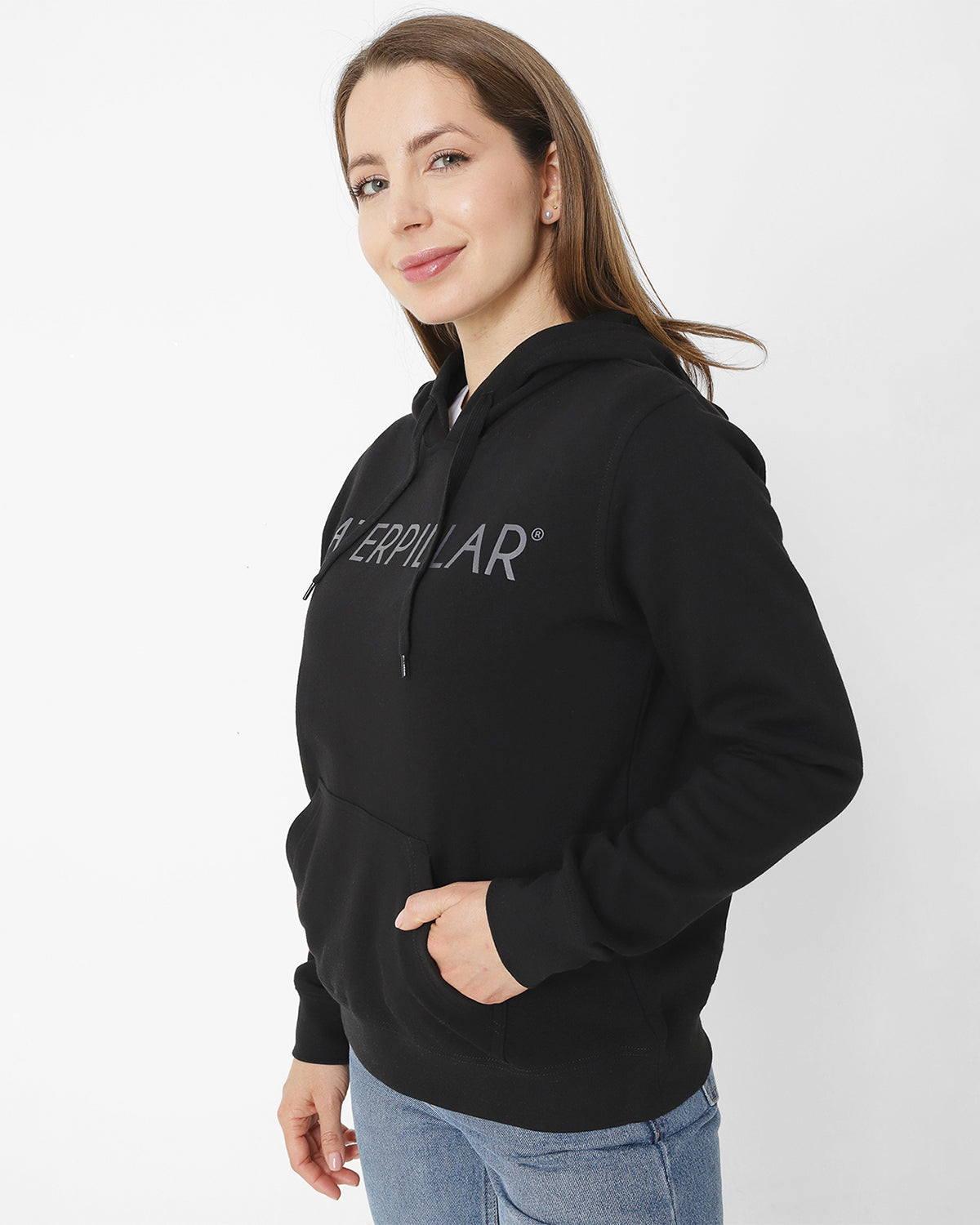 Saco Fleece Caterpillar P Para Mujer Color Negro-3