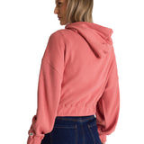 Saco Waffle-Knit Cropped Para Mujer Color Rosado-3
